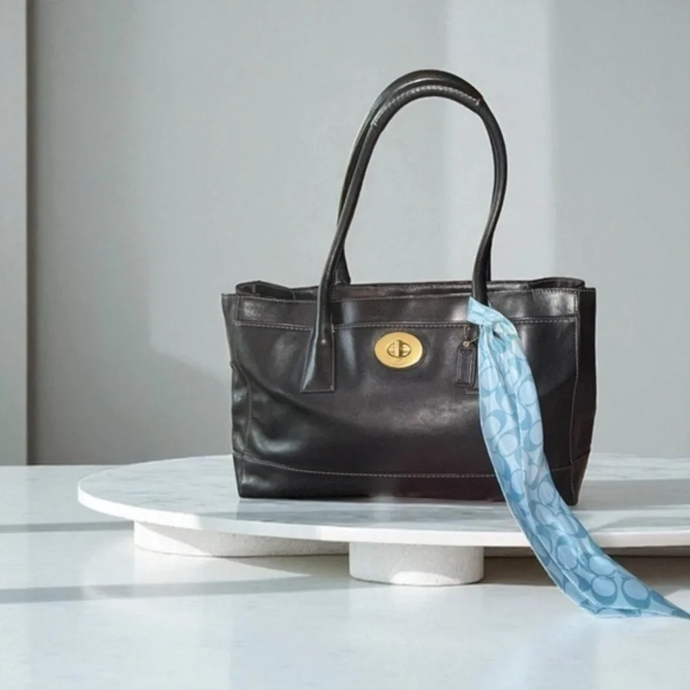 $150 firm. Today only Vintage COACH Black Leather Tote Madeline Two Handle XL - Picture 1 of 17